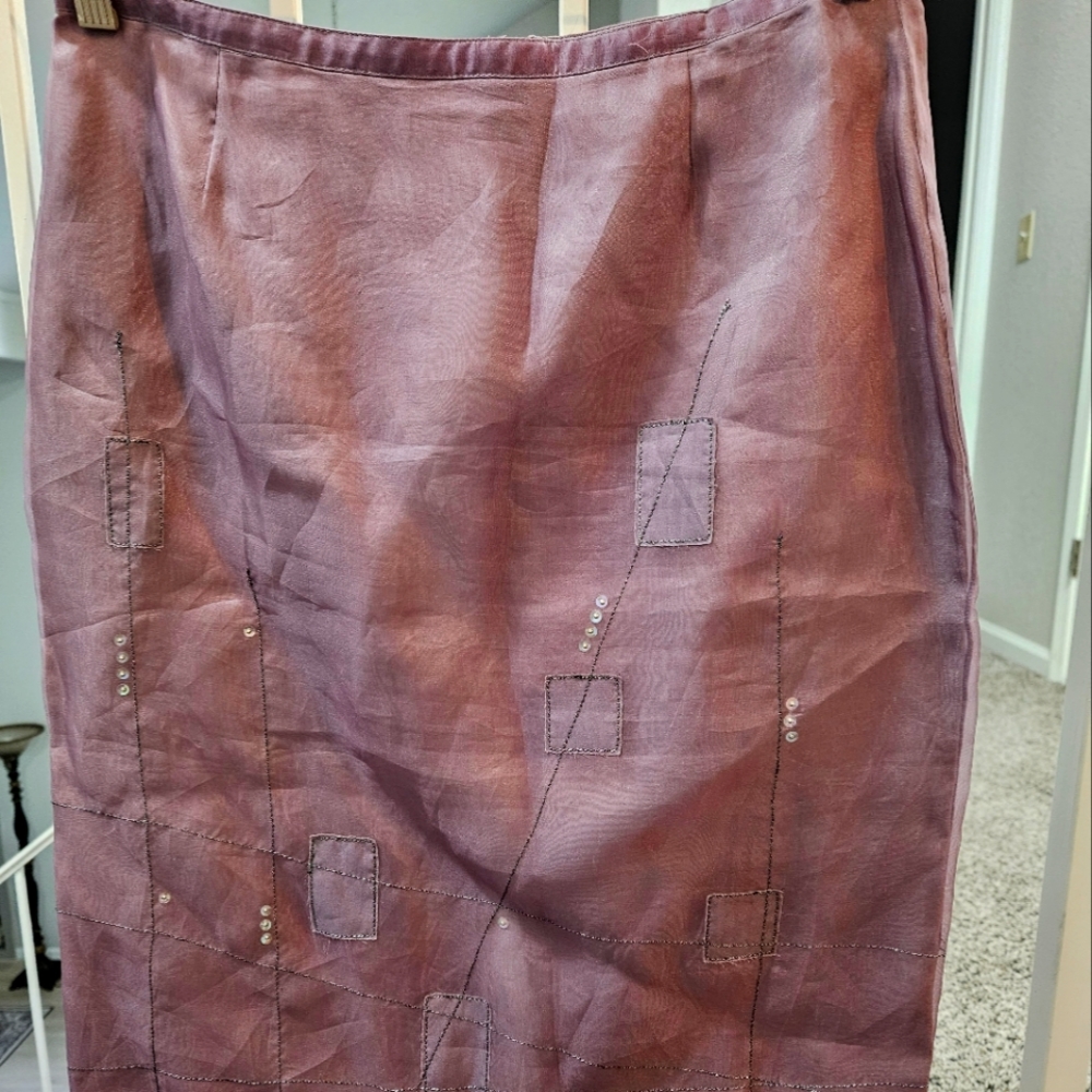 Vintage Laundry by Shelly Segal Silk Slip Skirt